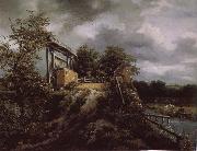 Jacob van Ruisdael Brick Bridge with a Sluice oil painting picture wholesale